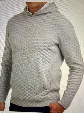 Holderness & Bourne Mens Wallace Egyptian Cotton Golf Hoodie Gray Size XL